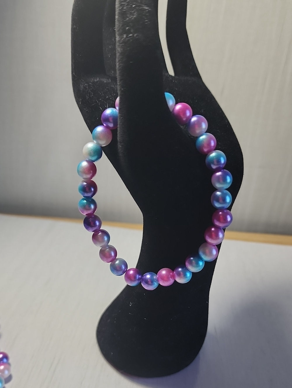 Multicolor Pearl Bead Stretch bracelets - handmade by me